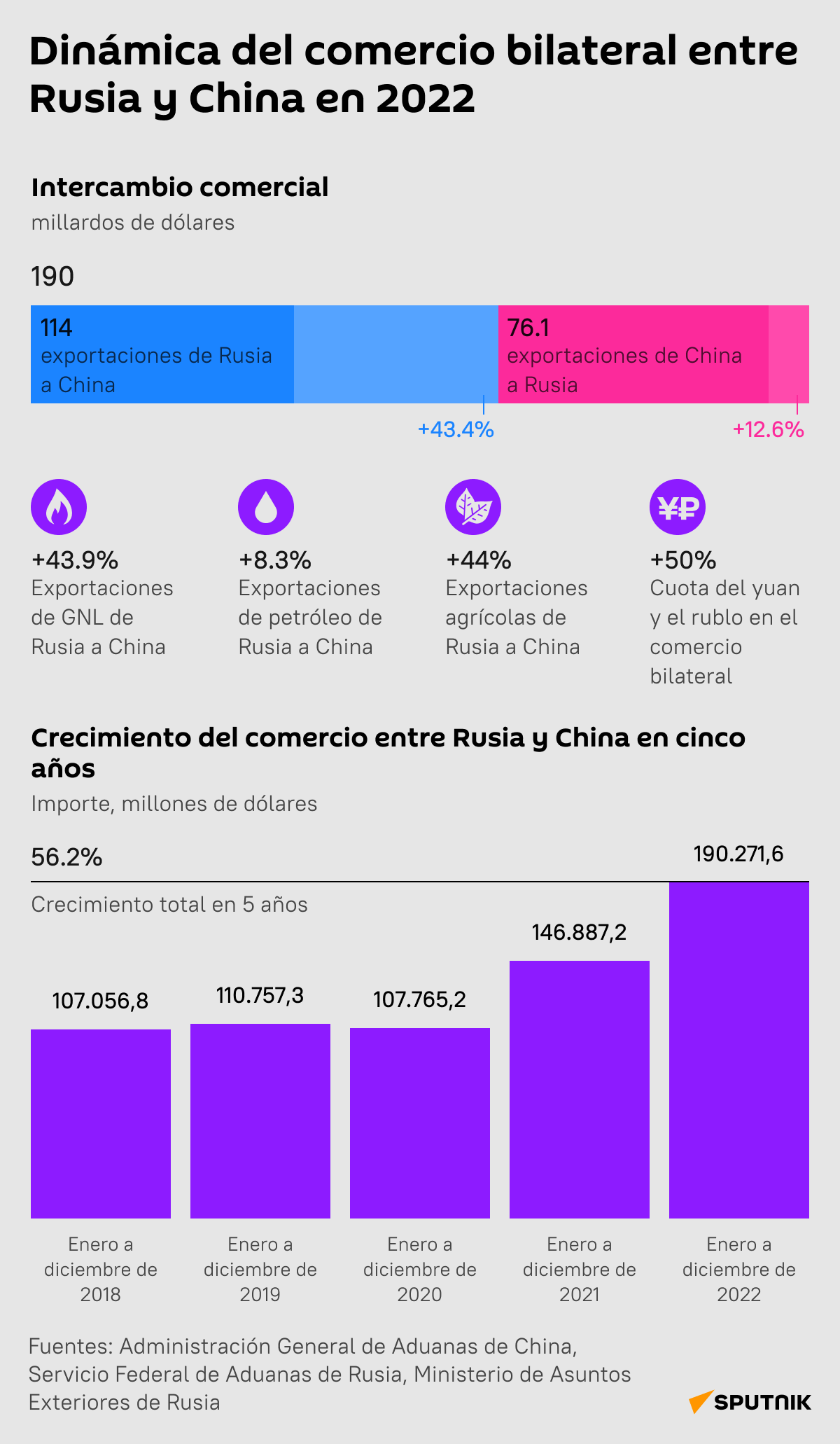El comercio entre Rusia y China - Sputnik Mundo