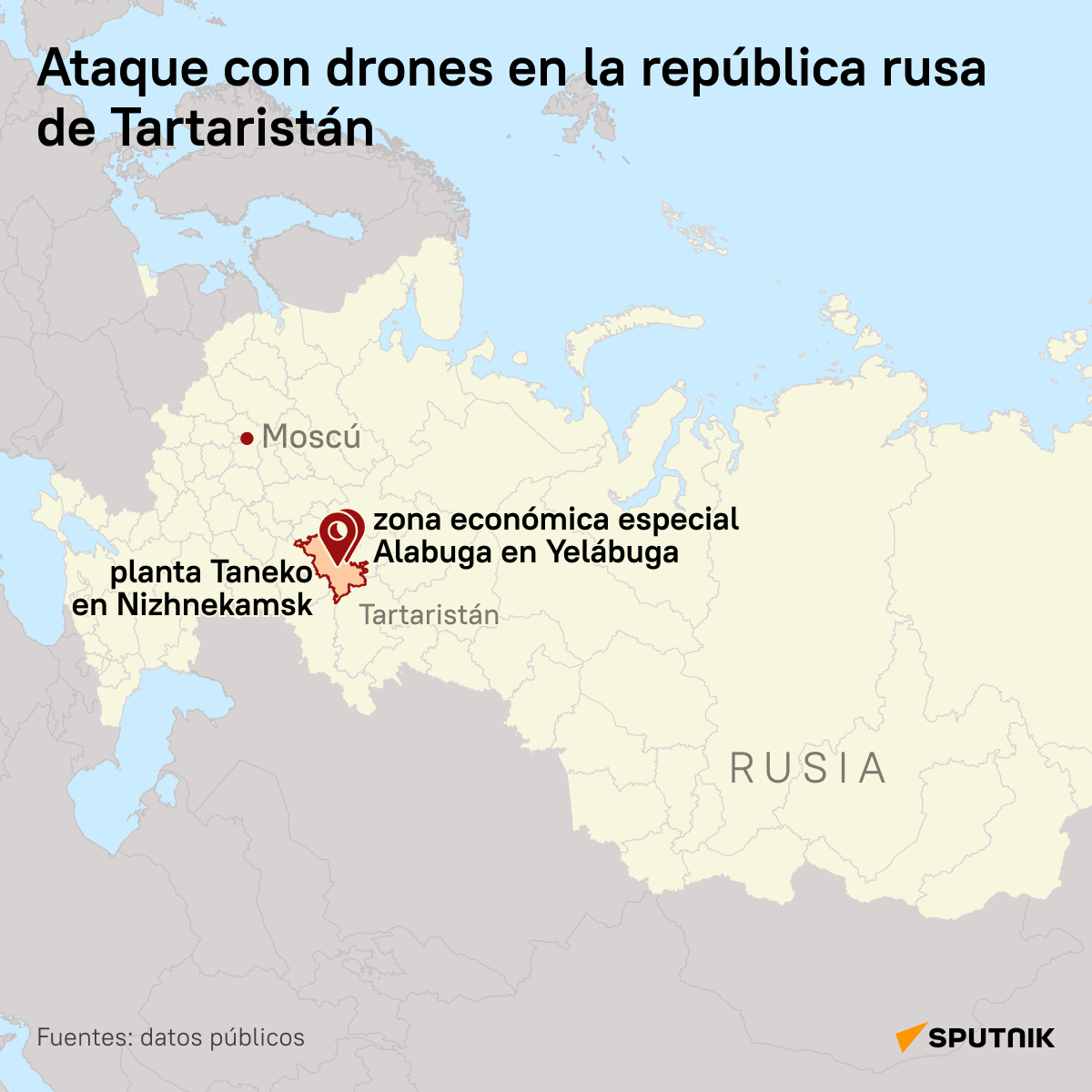 Ataque con drones en la república rusa de Tartaristán - Sputnik Mundo