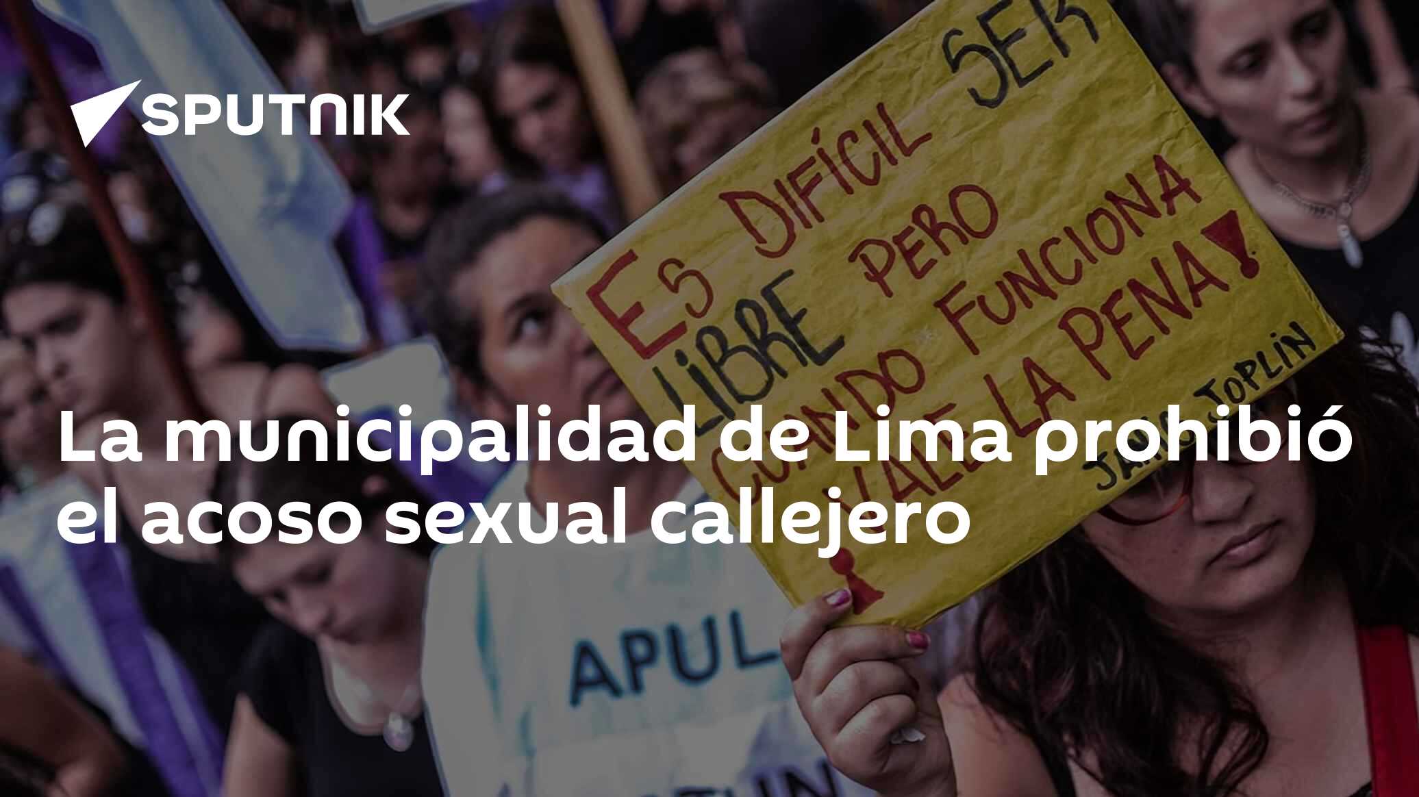 La municipalidad de Lima prohibió el acoso sexual callejero - 02.01. ...