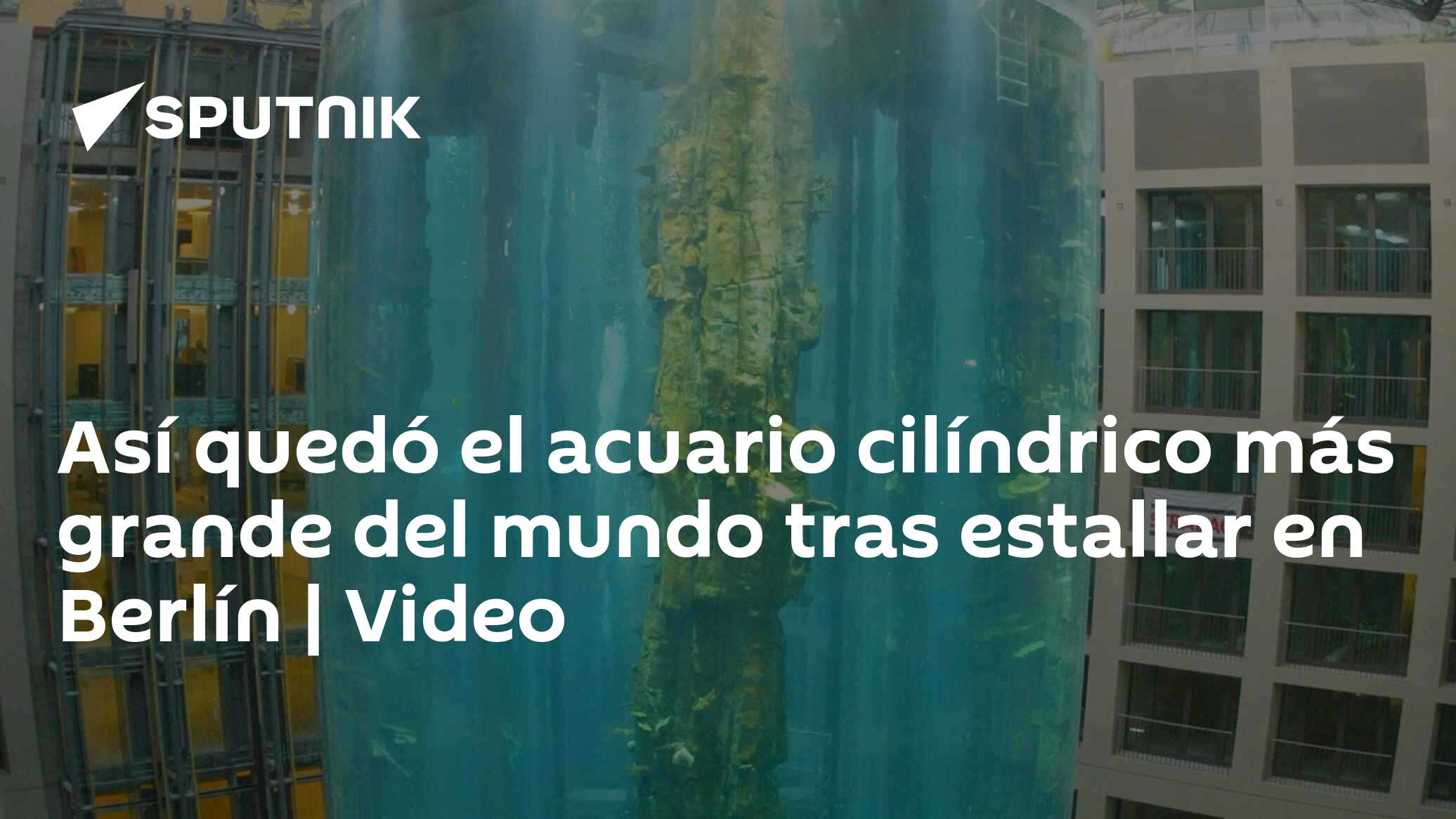Así quedó el acuario cilíndrico más grande del mundo tras estallar en ...