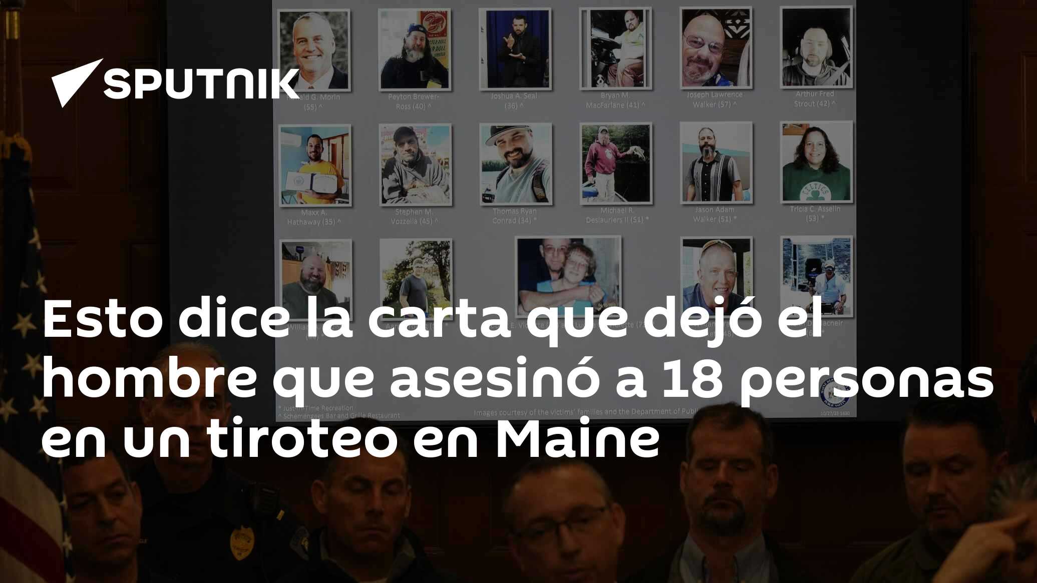 Esto Dice La Carta Que Dejó El Hombre Que Asesinó A 18 Personas En Un Tiroteo En Maine 2910 8467