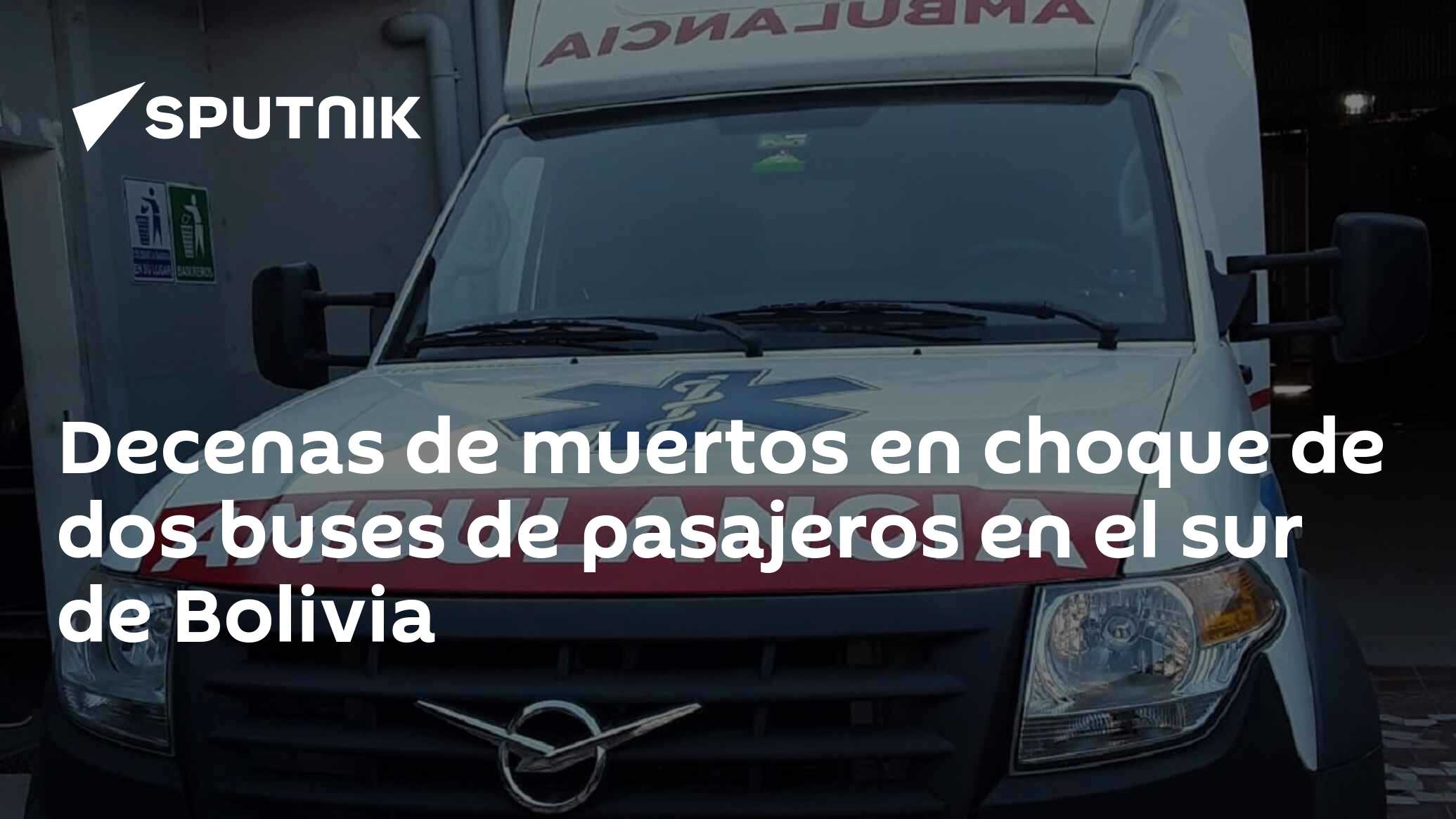 Imagen del artículo: Decenas de muertos en choque de dos buses de pasajeros en el sur de Bolivia