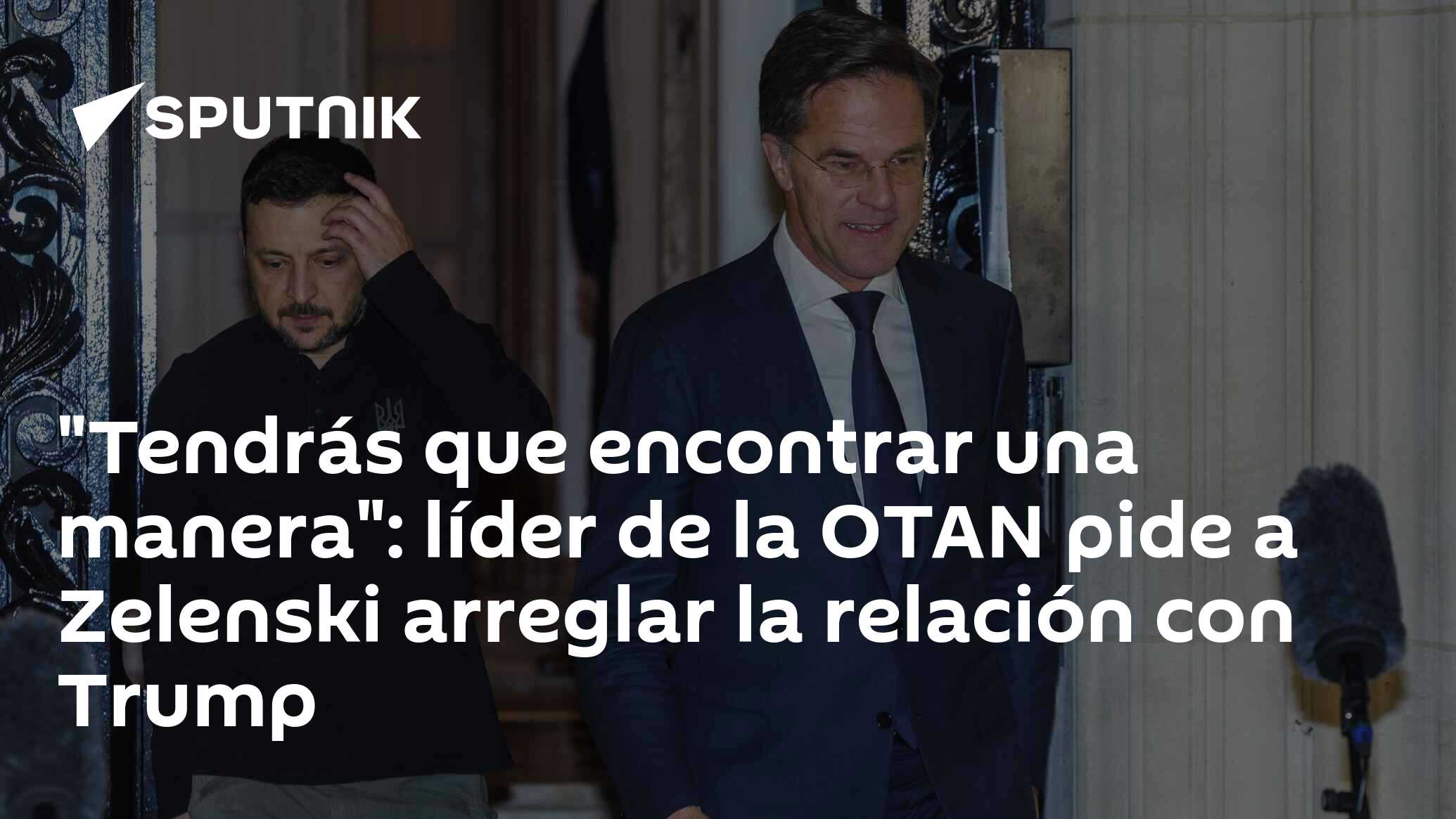 Imagen del artículo: 'Tendrás que encontrar una manera': líder de la OTAN pide a Zelenski arreglar la relación con Trump