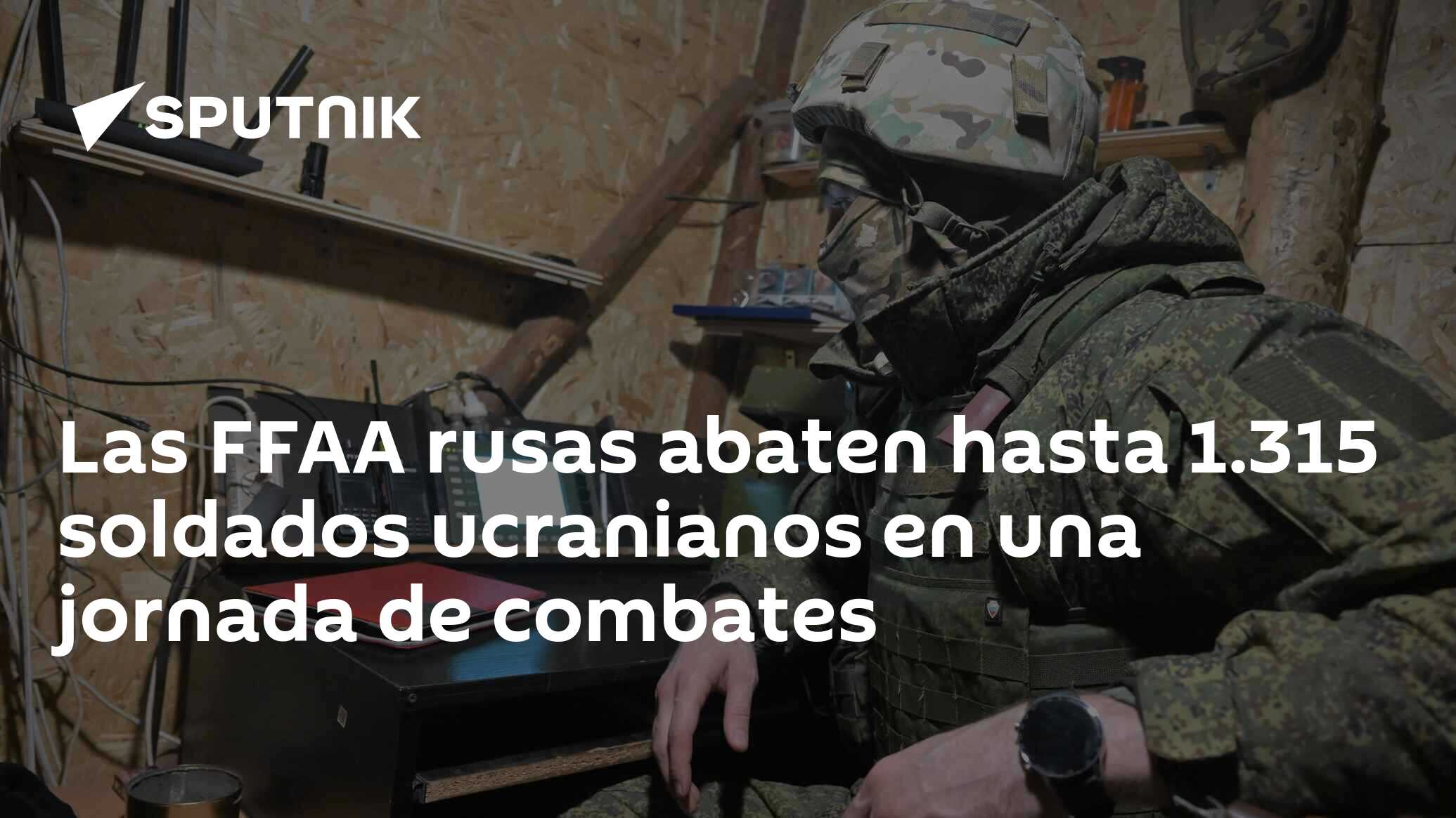 Imagen del artículo: Las FFAA rusas abaten hasta 1.315 soldados ucranianos en una jornada de combates