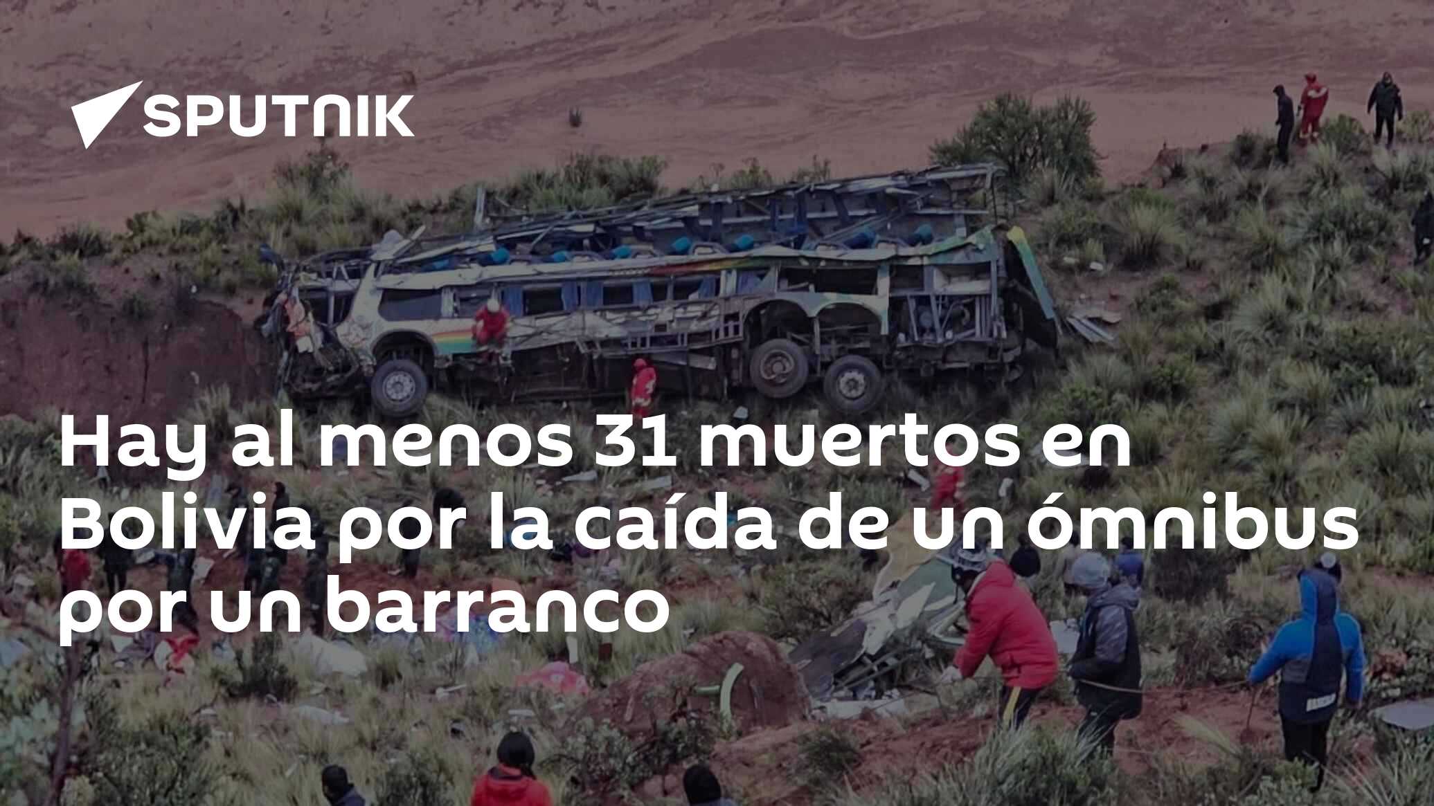 Imagen del artículo: Hay al menos 31 muertos en Bolivia por la caída de un ómnibus por un barranco