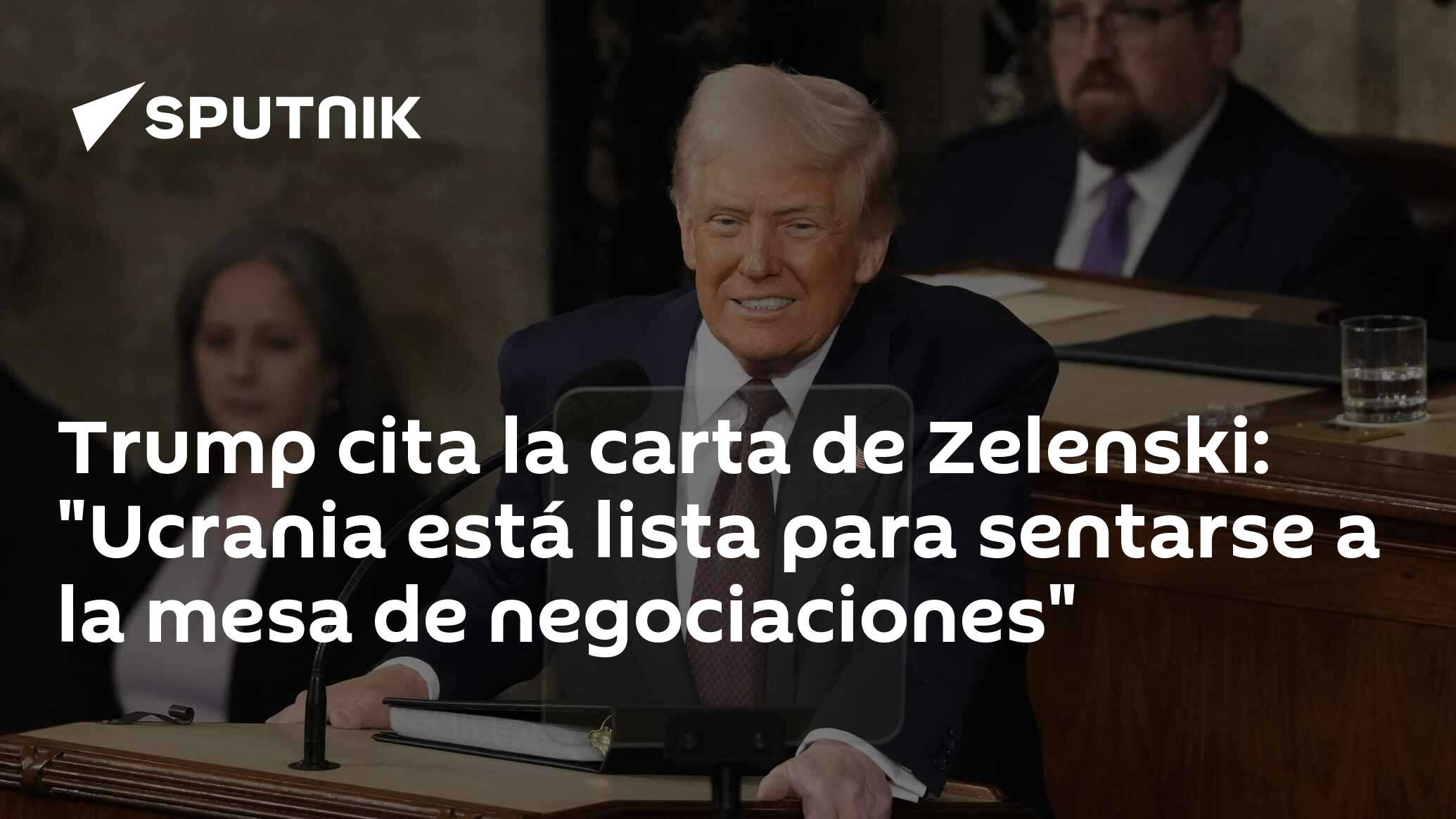 Imagen del artículo: Trump cita la carta de Zelenski: 'Ucrania está lista para sentarse a la mesa de negociaciones'