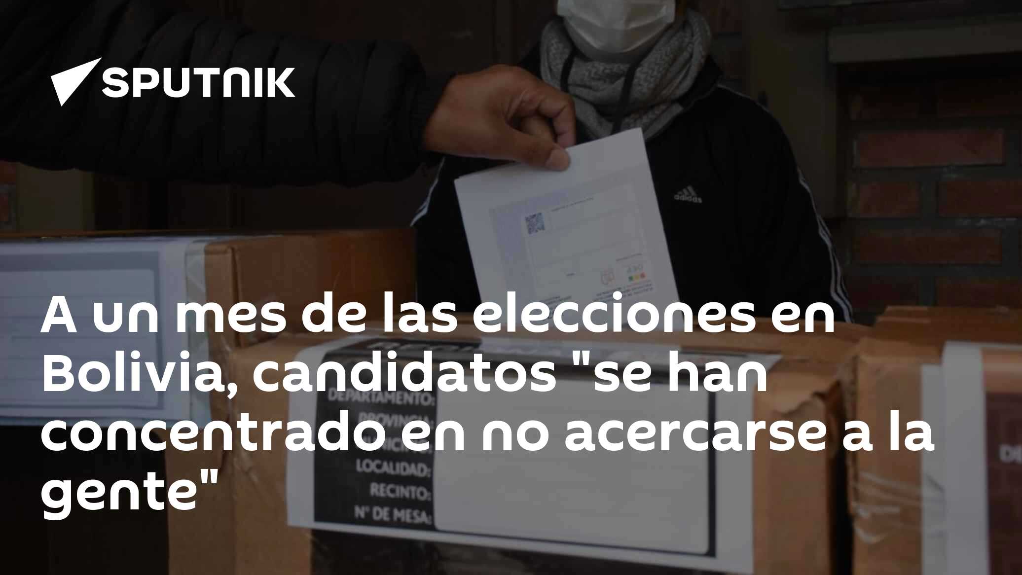 A un mes de las elecciones en Bolivia, candidatos "se han concentrado ...