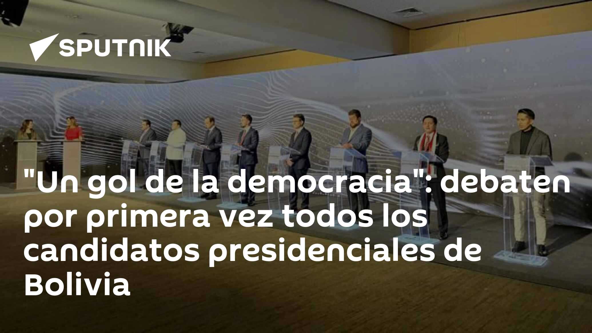 Imagen del artículo: 'Un gol de la democracia': debaten por primera vez todos los candidatos presidenciales de Bolivia
