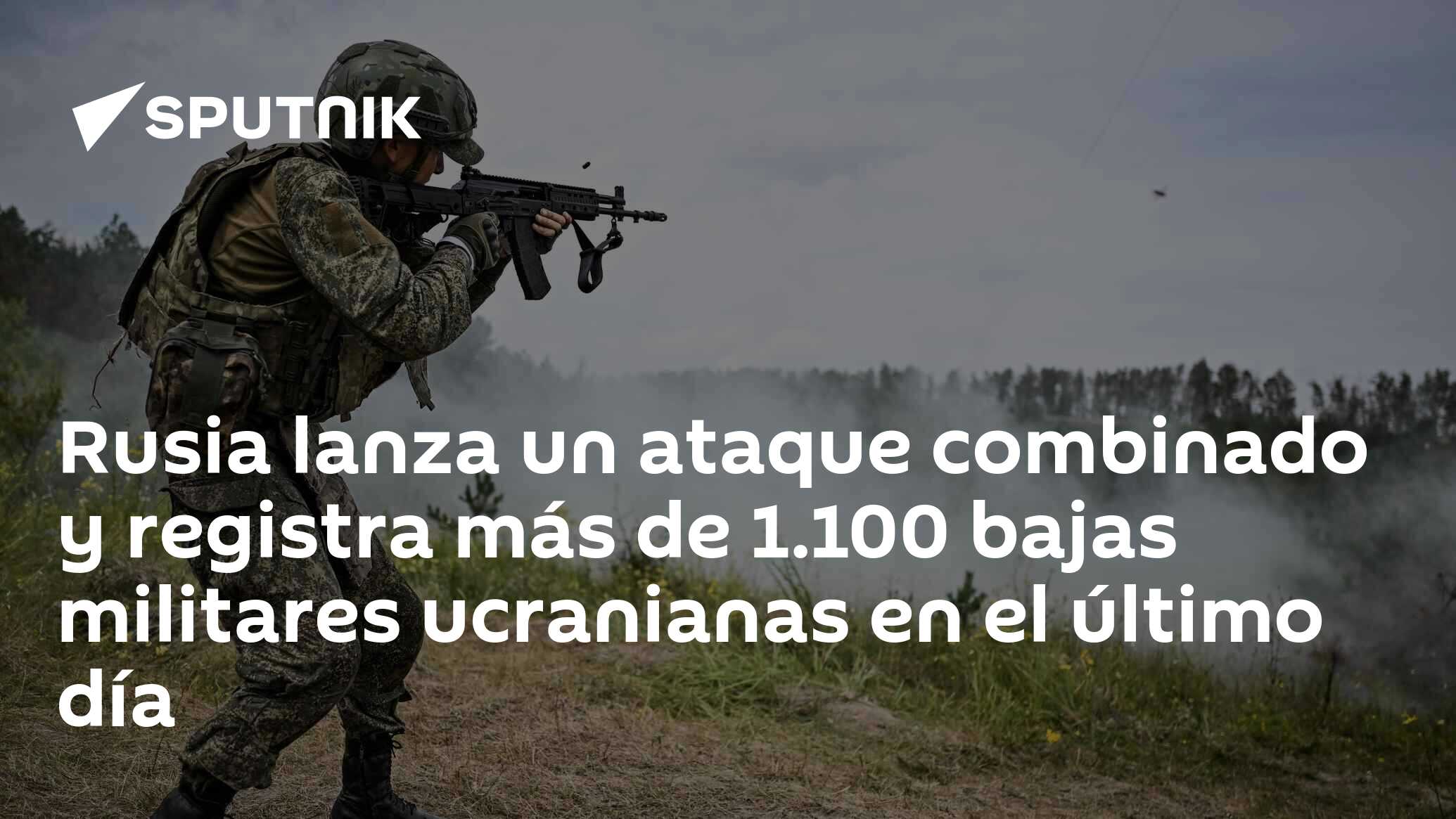 Imagen del artículo: Rusia lanza un ataque combinado y registra más de 1.100 bajas militares ucranianas en el último día