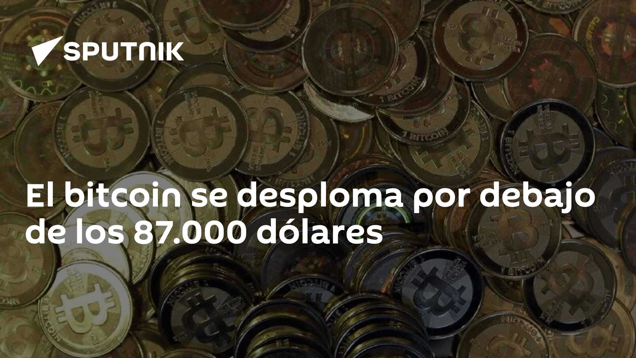 El bitcoin se desploma por debajo de los 87.000 dólares - 01.12.2025,  Sputnik Mundo