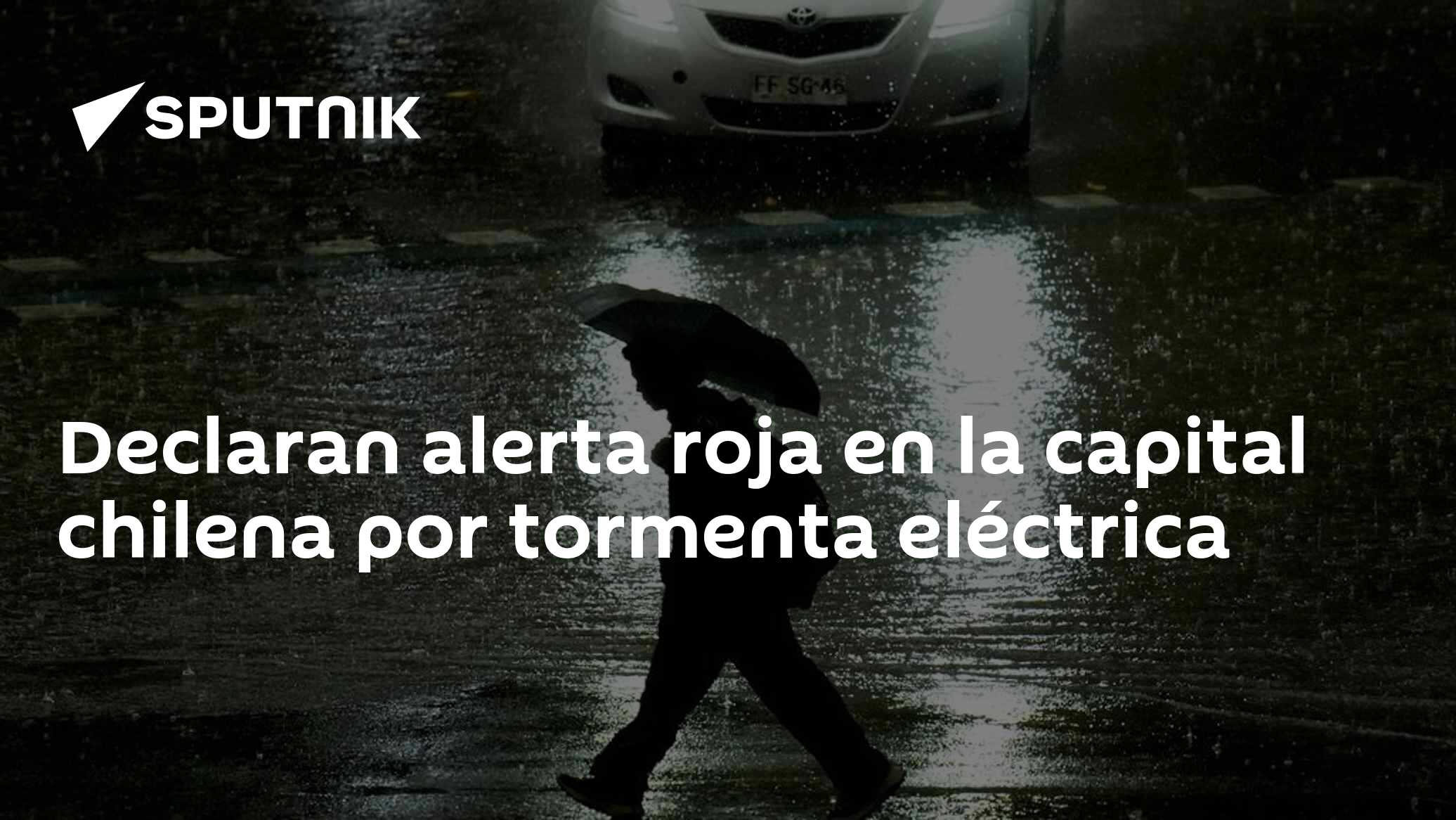 Declaran alerta roja en la capital chilena por tormenta eléctrica