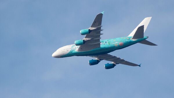 Airbus A380-841de la aerolínea Hi Fly - Sputnik Mundo