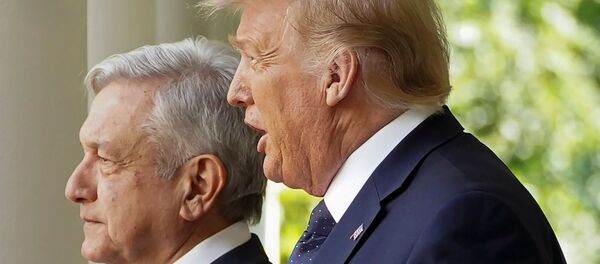 El presidente de México, Andrés Manuel López Obrador, junto a su homólogo estadounidense, Donald Trump El presidente de México, Andrés Manuel López Obrador, junto a su homólogo estadounidense, Donald Trump - Sputnik Mundo