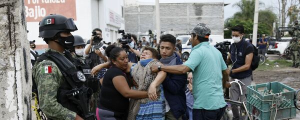 La escena de uno de los recientes masacres de Guanajuato La escena de uno de los recientes masacres de Guanajuato - Sputnik Mundo