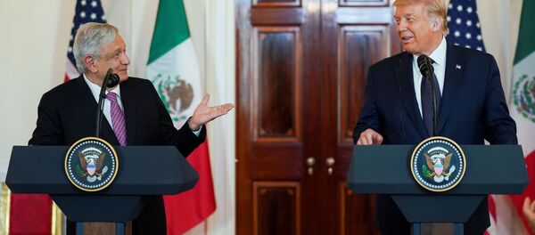 Los presidentes de México y EEUU, Andrés Manuel López Obrador y Donald Trump - Sputnik Mundo