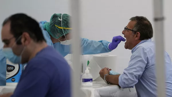 Una prueba de coronavirus en España