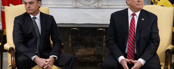 El presidente de Brasil, Jair Bolsonaro, y su homólogo estadounidense, Donald Trump (archivo) - Sputnik Mundo