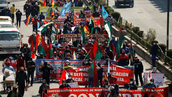 Protestas en La Paz, Bolivia - Sputnik Mundo