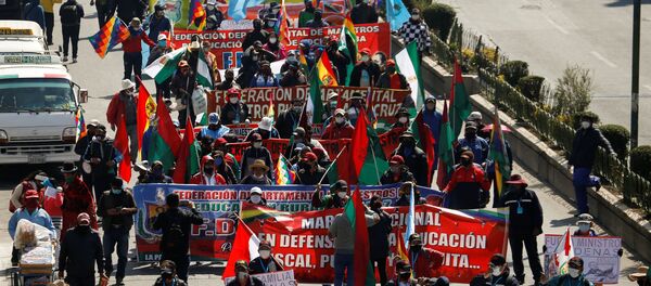 Protestas en La Paz, Bolivia - Sputnik Mundo
