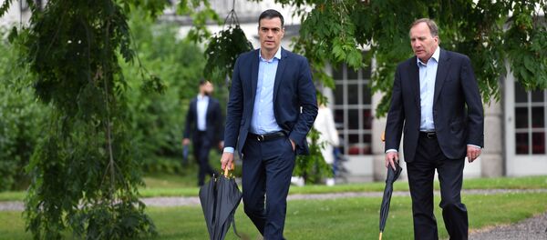 Pedro Sánchez y el primer ministro de Suecia Pedro Sánchez y el primer ministro de Suecia - Sputnik Mundo