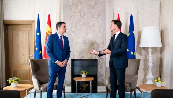 Pedro Sánchez y Mark Rutte - Sputnik Mundo