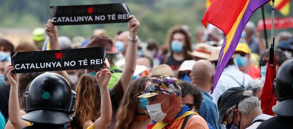 Una protesta contra el Rey en Cataluña - Sputnik Mundo