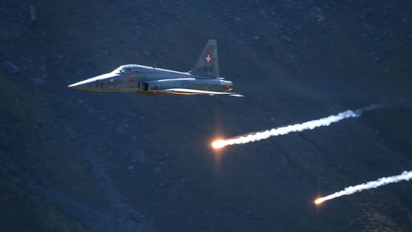 Un caza F-5 de la Fuerza Aérea suiza Un caza F-5 de la Fuerza Aérea suiza - Sputnik Mundo