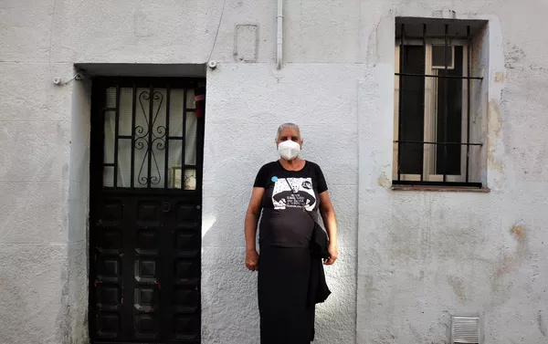 Asunción Carbonell, de 65 años, asistente a la paralización del desahucio en Vallecas, un barrio del sureste de Madrid Asunción Carbonell, de 65 años, asistente a la paralización del desahucio en Vallecas, un barrio del sureste de Madrid - Sputnik Mundo