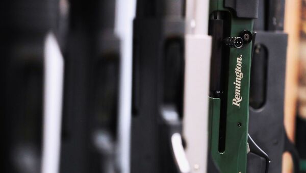 Unas escopetas de la marca Remington, en exposición durante la convención anual de la Asociación Nacional del Rifle (NRA) de EEUU (archivo) - Sputnik Mundo