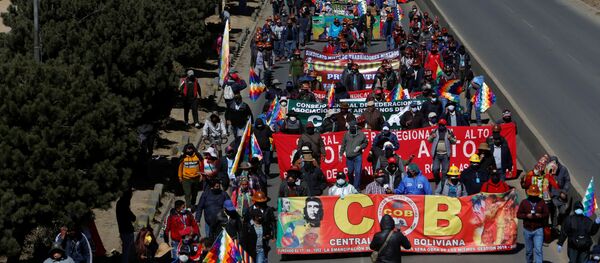 Protestas en La Paz, Bolivia - Sputnik Mundo