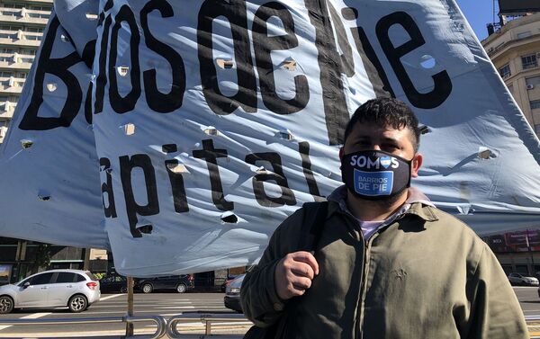 Walter Córdoba, coordinador de la organización Barrios de Pie - Sputnik Mundo