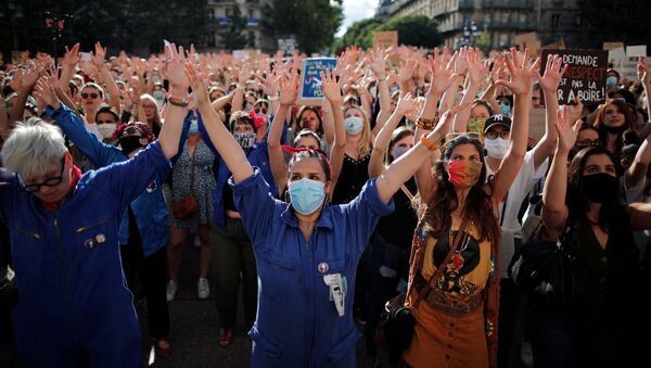 Protestas feministas en Francia - Sputnik Mundo