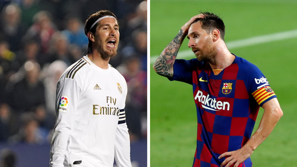 Sergio Ramos, futbolista español, y Lionel Messi, futbolista argentino Sergio Ramos, futbolista español, y Lionel Messi, futbolista argentino - Sputnik Mundo