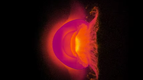 Una simulación de una colisión planetaria - Sputnik Mundo