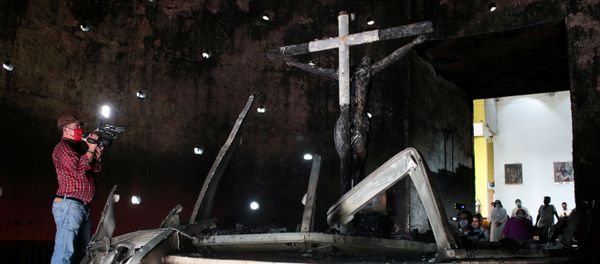 Incendio en catedral de Managua - Sputnik Mundo