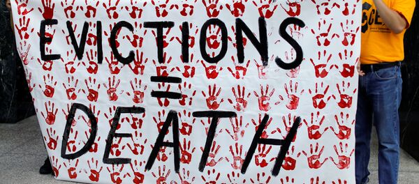 Protestas contra desalojos en EEUU - Sputnik Mundo