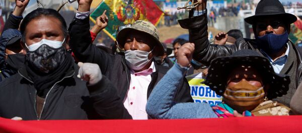 Protestas en Bolivia Protestas en Bolivia - Sputnik Mundo