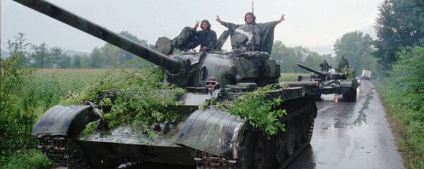 Un tanque del Ejército croata después del fin de la Operación Tormenta - Sputnik Mundo