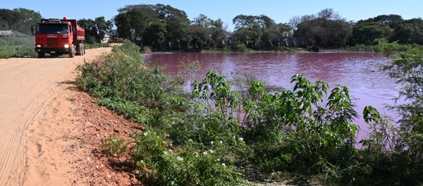 El lago Cerro se puso de color rojo - Sputnik Mundo