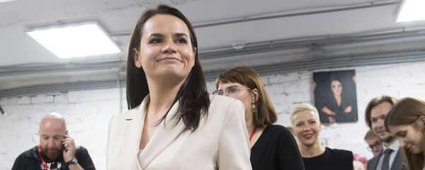 Svetlana Tijanóvskaya, candidata opositora a la presidencia de Bielorrusia Svetlana Tijanóvskaya, candidata opositora a la presidencia de Bielorrusia - Sputnik Mundo