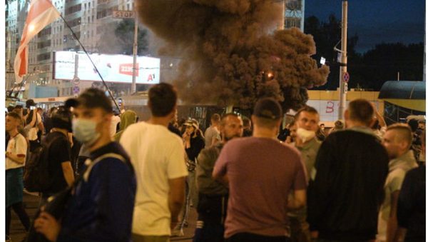 Las protestas en Bielorrusia tras las elecciones presidenciales - Sputnik Mundo