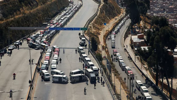 Bloqueos de carreteras en El Alto, Bolivia - Sputnik Mundo