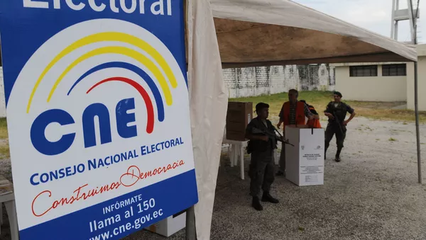 Logo del Consejo Nacional Electoral (CNE) de Ecuador - Sputnik Mundo