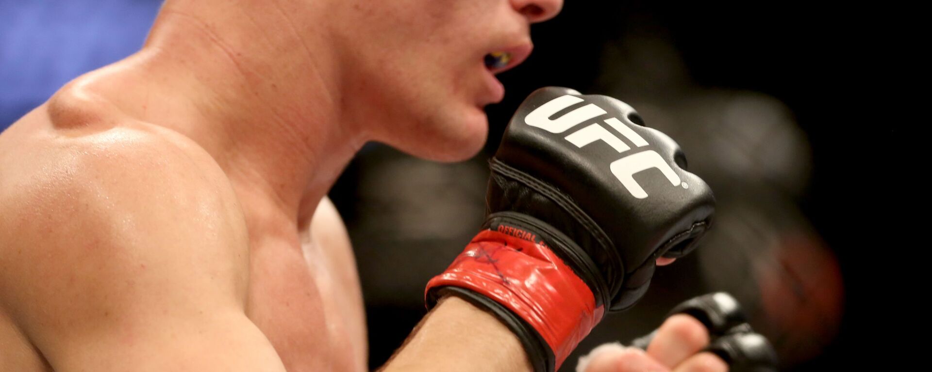 Logo de UFC en los guantes de un peleador de MMA (archivo) - Sputnik Mundo, 1920, 29.08.2021