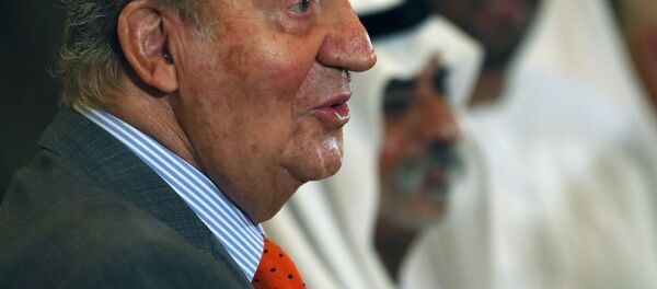  El rey emérito de España, Juan Carlos I, en el Foro Económico EAU-España en el hotel Emirates Palace en Abu Dhabi. - Sputnik Mundo