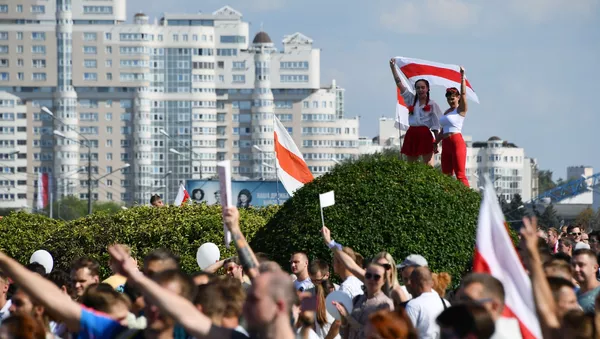Manifestación de protesta en Minsk