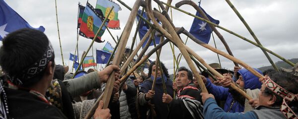 Protesta de la comunidad mapuche en Chile - Sputnik Mundo