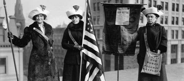 Foto de las sufragistas estadounidenses tomada entre 1910 y 1915 Foto de las sufragistas estadounidenses tomada entre 1910 y 1915 - Sputnik Mundo