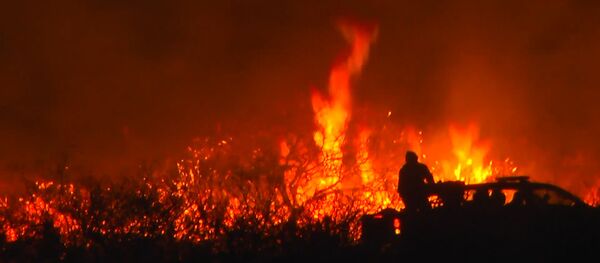 La provincia argentina de Córdoba, pasto de las llamas de un gran incendio forestal - Sputnik Mundo