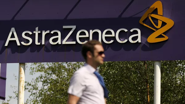 Logo de la compañía farmacéutica AstraZeneca